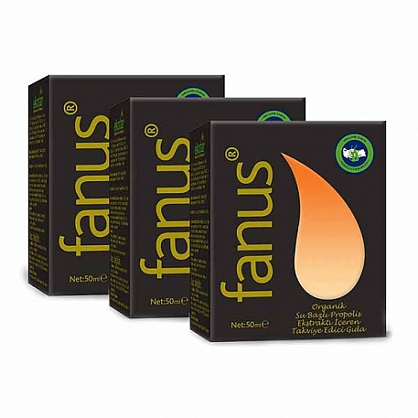 Fanus Su Bazlı Organik Propolis 50ml x 3 Adet Avantajlı Paket