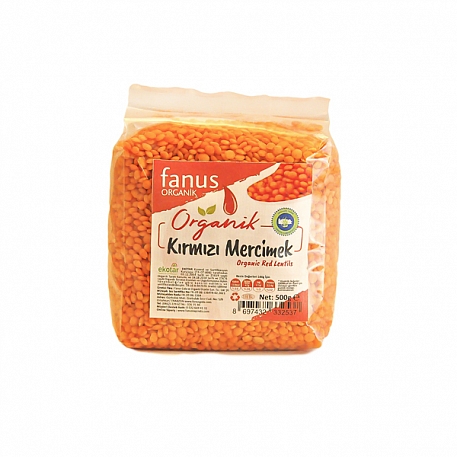 Organik Kırmızı Mercimek 500g